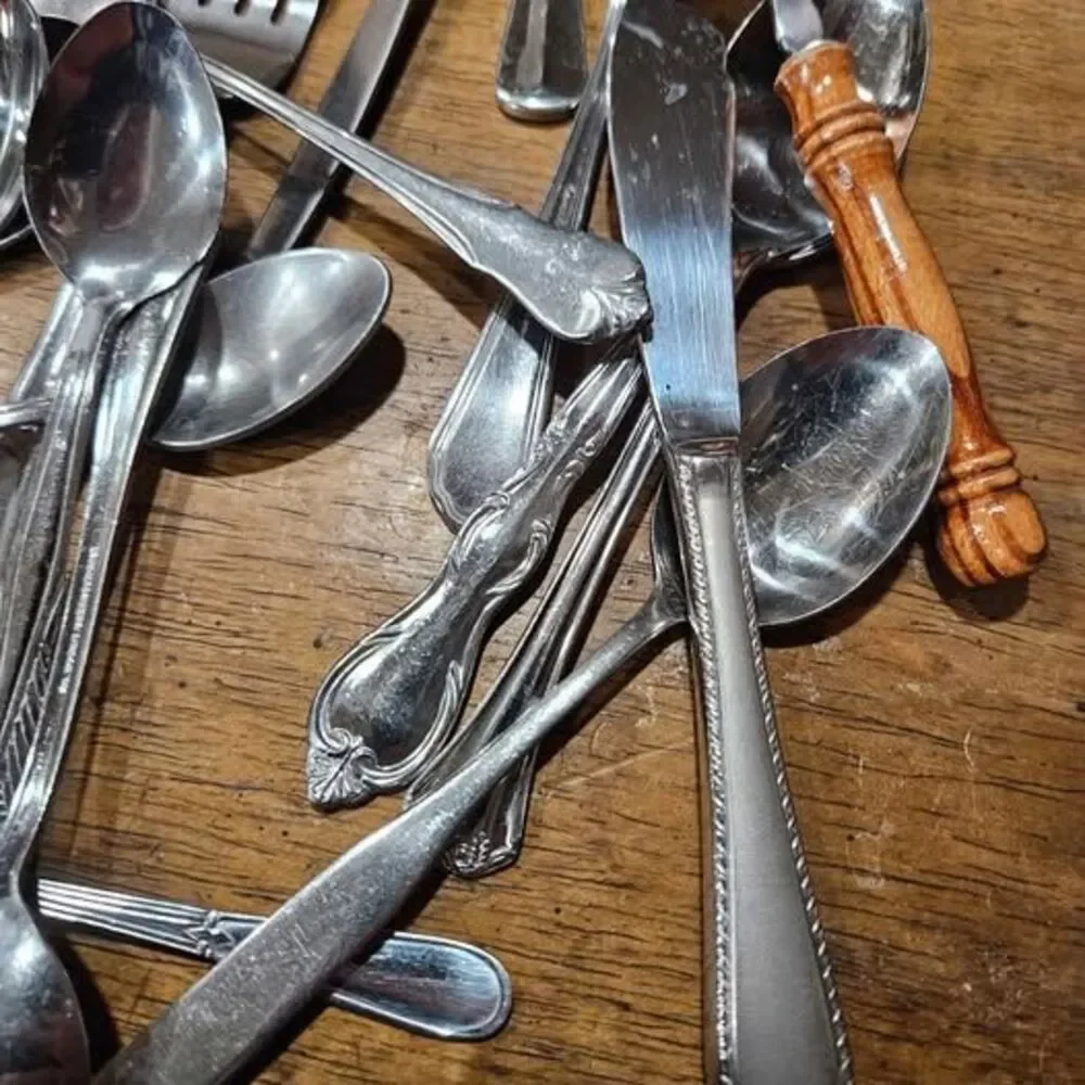 Mixed Stainless Steel Silverware Flatware Lot